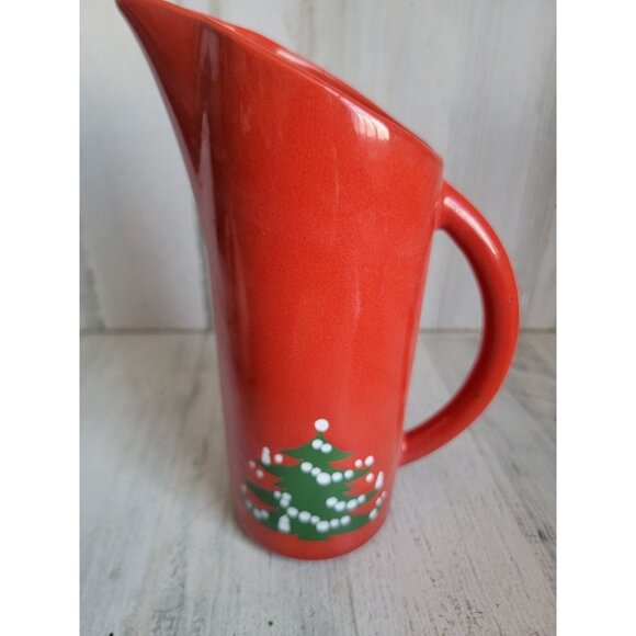 Vintage Waechtersbach Red xmas pitcher milk jug drink - Picture 3 of 6